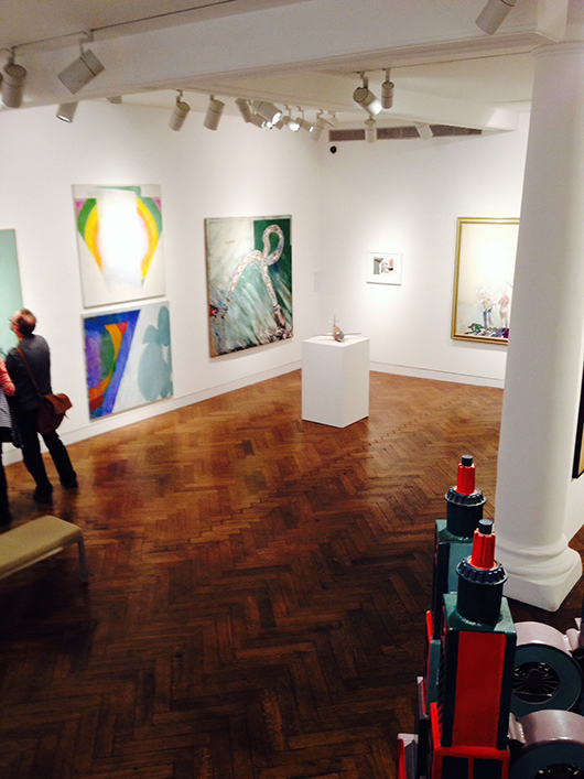 An interior view of the comprehensive survey exhibition of early British Pop Art launched at Christie’s Mayfair in conjunction with Waddington Custot Galleries. Image: Auction Central News. 