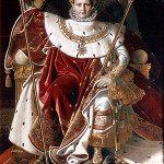 Napoleon on his Imperial throne, 1806 painting by Jean Auguste Dominique Inges (French, 1780-1867). Collection of Musee de l'Armee.