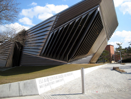 Michigan State University's Eli and Edythe Broad Art Museum in East Lansing, Mich. Image by Dj1997. This file is licensed under the Creative Commons Attribution-Share Alike 3.0 Unported license.