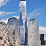 One World Trade Center as seen from the Hudson River. Image by Joe Mabel. This file is licensed under the Creative Commons Attribution-Share Alike 2.0 Generic license.