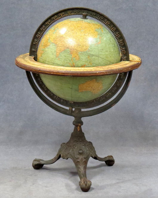 Vintage Rand McNally 8-inch terrestrial globe. William Jenack Estate Appraisers and Auctioneers image.