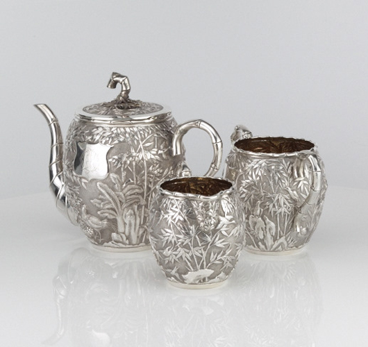 Wang Hing tea set. Authenticated Internet Auctions image.