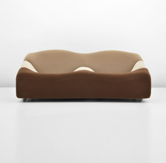 Pierre Paulin (French) ‘ABCD’ upholstered sofa, est. $3,000-$5,000. Palm Beach Modern Auctions image.