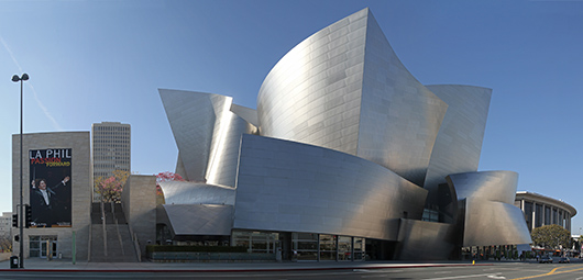 Diane Disney Miller was instrumental in pushing ahead with the Walt Disney Concert Hall in downtown Los Angeles and staunchly defended the visionary design of architect Frank Gehry. The Disney family contributed more than $100 million to the project, which was completed in October, 2003. Photo by John O'Neill, licensed under the terms of the GNU Free Documentation License, Version 1.2.