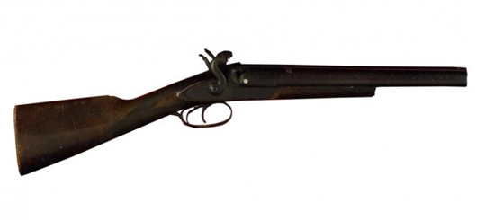 Grat Dalton's (1871-1892) WW Greener model #8167 sawed-off double-barrel shotgun. Estimate: $25,000-$35,000. California Auctioneers image.