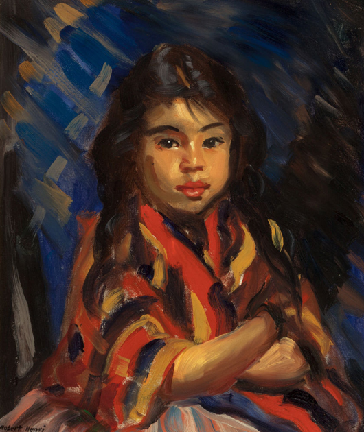 Robert Henri, 'Lucinda, Mexican Girl,' est. $400,000-$600,000. Heritage Auctions image.