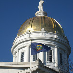 Dome of the Vermont Statehouse, topped by a statue of Ceres. Photo by Jim Hood, licensed under the Creative Commons Attribution-Share Alike 2.5 Generic license.