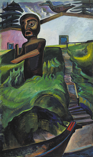 Emily Carr BCSFA CGP (Canadian, 1872-1945), 'The Crazy Stair' ('The Crooked Staircase'), oil on canvas, circa 1928-1930, 43 3/8 x 26in, auctioned by Heffel in Ottawa for Can$3.39 million on Nov. 29, 2013. Image courtesy of Heffel Fine Art Auction House.