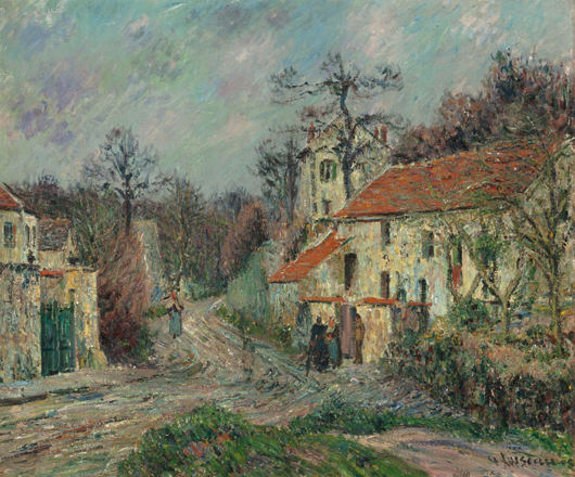 'Paysage d'Hiver á Chaponval' by Gustave Loiseau sold for $53,125. Heritage Auctions image.