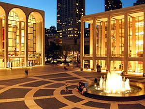 Lincoln Center for the Performing Arts in New York City. Photo taken by Nils Olander from Panoramio on June 7, 2007, licensed under the Creative Commons Attribution-Share Alike 3.0 Unported, 2.5 Generic, 2.0 Generic and 1.0 Generic license.