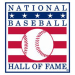 Official logo for the National Baseball Hall of Fame in Cooperstown, New York. Fair use of low-resolution copyrighted logo per United States copyright law.