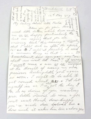 Edward, Prince of Wales wrote this letter to Fred Dudley Ward, wife of a Liberal MP, in 1919. Image courtesy of Fellows.