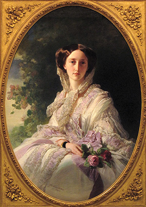 Most of the letters were written to Grand Duchess Olga Nicolaievna, the daughter of Nicolas I and sister of Alexander II. She is depicted in an 1856 painting by Franz Xaver Winterhalter. Image courtesy of Wikimedia Commons.
