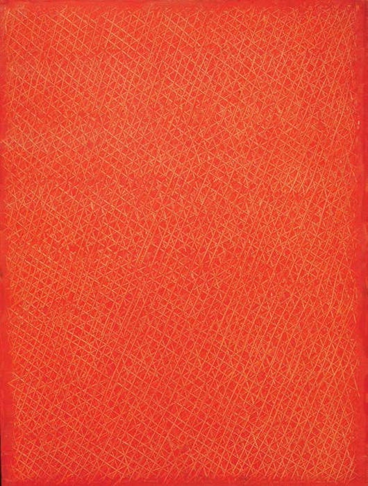 Piero Dorazio, Bello margherita, 1960, olio su tela, cm 61x47, Stima €50.000-60.000, Courtesy Pandolfini Firenze