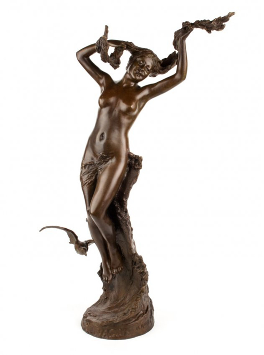 M. Maignan, French bronze figure, ‘LaVague.’ Alex Cooper Auctioneers Inc. image.