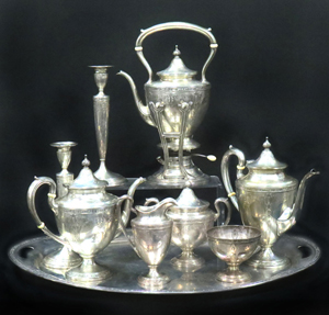 Gorham Cinderella coffee and tea service. William Jenack Estate Appraisers and Auctioneers image.