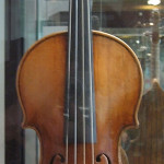A violin crafted by Antonio Stradivari in 1703, on display at the Musikinstrumenten Museum in Berlin. Image by User:Husky. This file is licensed under the Creative Commons Attribution-Share Alike 3.0 Unported license.