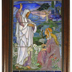 Tiffany Studios leaded stained glass window, 53 inches x 35 inches signed ‘L. C. Tiffany’ (est. $60,000-$80,000). Fontaine’s Auction Gallery image.