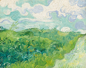 Vincent Van Gogh, 'Green Wheat Fields, Auvers,' 1890, oil on canvas. 28 3/4 x 36 5/8 inches (73 x 93 cm). National Gallery of Art, Washington. Collection of Mr. and Mrs. Paul Mellon.