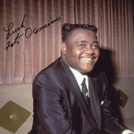 Rock 'n' roll pioneer Fats Domino. Image courtesy of LiveAuctioneers.com Archive and The Written Word Autographs.
