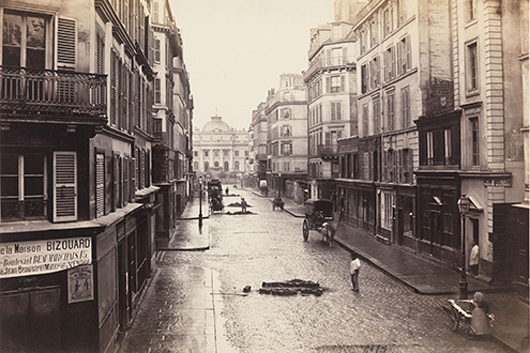 Charles Marville (French, 1813–1879), 'Rue de Constantine (fourth arrondissement),' 1866, albumen silver print from glass negative.The Horace W. Goldsmith Foundation Fund, through Joyce and Robert Menschel, 1986. The Metropolitan Museum of Art (1986.1141).