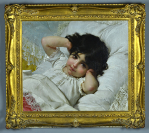 Emile Munierm, ‘Portrait de Marie-Louise.’ Midwest Auction Galleries image.