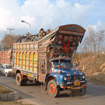 Decorated truck in Islamabad. Image by Baptiste Marcel, courtesy of Wikimedia Commons.