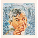 Charles Banks Wilson offset litho print of Will Rogers. Image courtesy of LiveAuctioneers.com Archive and Dirk Soulis Auctions.