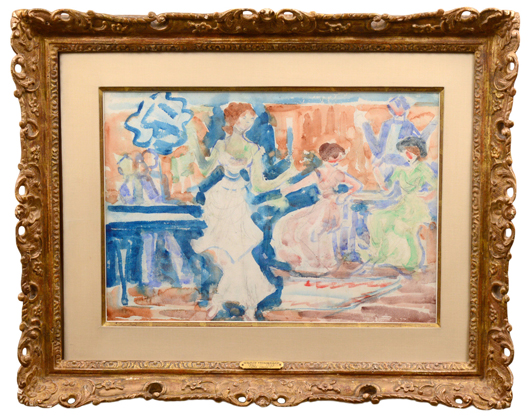 Lot 470 – Maurice Prendergast, ‘The Terrace.’ Auction Gallery of the Palm Beaches Inc. image.