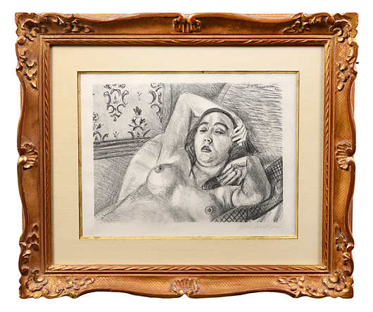 Lot 80 – Henri Matisse, ‘Le Repos du Modele.’ Auction Gallery of the Palm Beaches Inc. image.