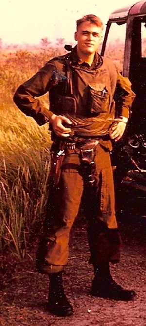 Captain GR Webster (1945-2014), in a circa-1968 photo taken in Vietnam when he was commander of the U.S. Army's Mustang Gun Ship Platoon of the 68th Assault Helicopter Company.