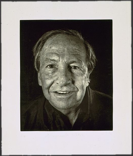 Chuck Close photograph of pop artist Robert Rauschenberg, 1998. Image courtesy of LiveAuctioneers.com Archive and Wittlin & Serfer Auctioneers.
