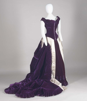 Charles Frederick Worth, the father of haute couture in Paris, created this gown for the wife of Wisconsin Gov. Lucius Fairchild in 1880. Wisconsin Historical Society image.