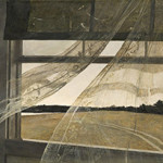 Andrew Wyeth, 'Wind from the Sea,' 1947, tempera on hardboard, overall: 18 1/2 x 27 9/16 inches, National Gallery of Art, gift of Charles H. Morgan, copyright Andrew Wyeth.
