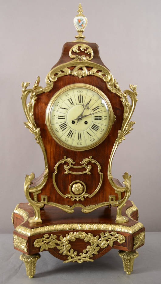 French shelf clock. Bruhns Auction Gallery image.