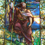 Detail of stained glass window created by Louis Comfort Tiffany in Boston's Arlington Street Church depicting John the Baptist. Photo by John Stephen Dwyer. This file is licensed under the Creative Commons Attribution-Share Alike 3.0 Unported license.