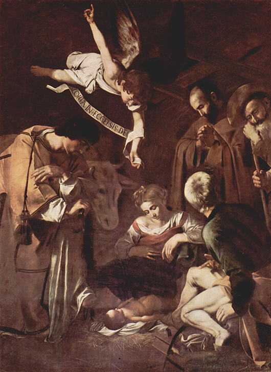 Among the Italian treasures still missing is Caravaggio's (Italian, 1573-1610) 'The Adoration,' also known as 'The Nativity with St. Francis and St. Lawrence,' 1609. Thieves stole the painting valued at $20 million, other artworks and carved gilt and mother-of-pearl inlaid benches from a church in Palermo, Sicily, on Oct. 16, 1969. Image courtesy of The Yorck Project, 2002.
