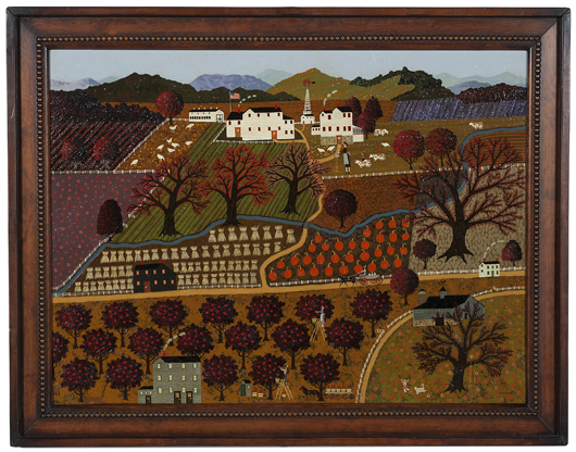 'Apple Pickers in Pennsylvania' by Charles Wysocki. Estimate: $8,000-$12,000. Cowan's Auctions Inc.