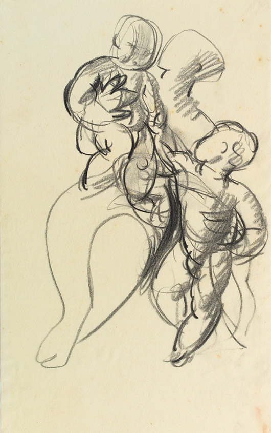 A drawing by Ivon Hitchens, a gift to his friend Ted Floate, which will be for sale from the Goldmark Gallery in Uppingham from March 15. Image courtesy Goldmark Gallery.