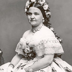 A portrait of Mary Todd Lincoln taken in 1861 by Mathew Brady. Image courtesy of Wikimedia Commons.