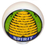 Spirit Gas globe with distinctive beehive logo, 13.5in lenses, rated 9.5. Estimate $10,000-$15,000. Morphy Auctions image.
