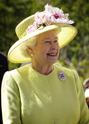 Queen Elizabeth II, photographed in 2007. Image by NASA/Bill Ingalls, courtesy of Wikimedia Commons.