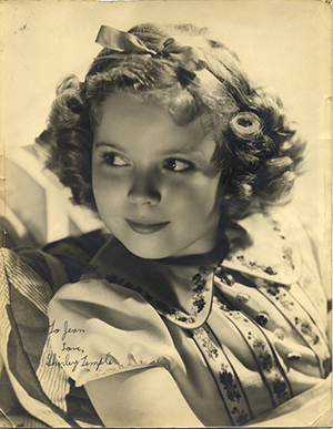 Child star Shirley Temple. Image courtesy of LiveAuctioneers.com Archive and International Autograph Auctions Ltd.