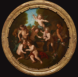 'The Blacksmith Cupids (Les Amours Forgerons),' c. 1715-1720, Charles-Antoine Coypel, oil on canvas. Dallas Museum of Art, Foundation for the Arts Collection, gift of Mr. and Mrs. Thomas C. Campbell.