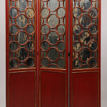 James Mont-style three-panel folding screen. Kamelot Auctions image.