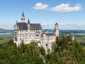 Neuschwanstein Castle, Bavaria. Image by Thomas Wolf. This file is licensed under the Creative Commons Attribution-Share Alike 3.0 Germany license.