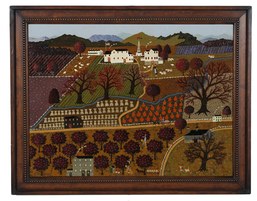 Charles Wysocki, 'Apple Pickers in Pennsylvania.' Price realized: $10,800. Cowan's Auctions Inc. image.