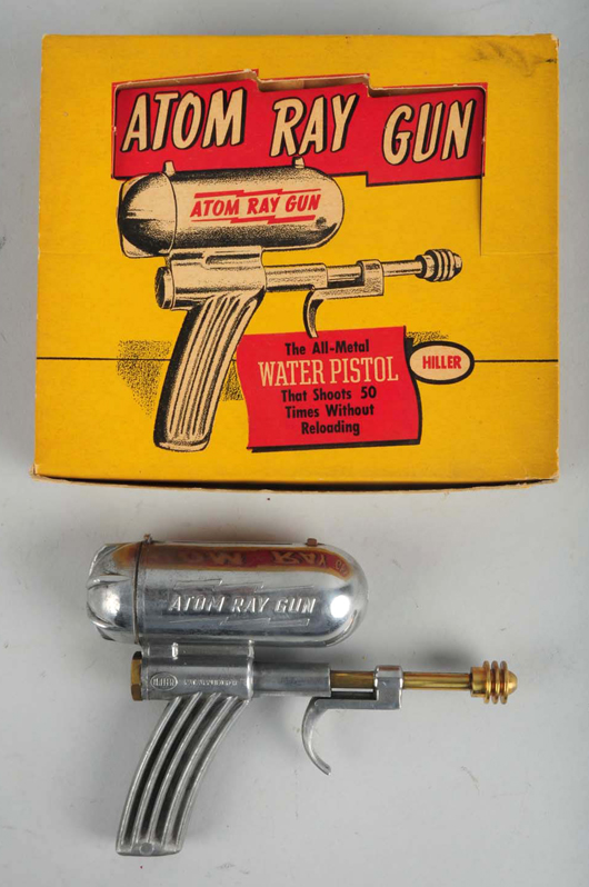 Hiller Atomic Ray Gun, original box, $3,000. Morphy Auctions image.