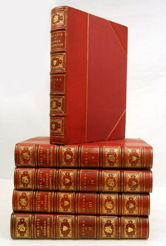 5-volume set ‘The Life of George Washington,’ ex M.C. ‘Max’ Gaines collection. Est. $100-$200. Stephenson’s image.