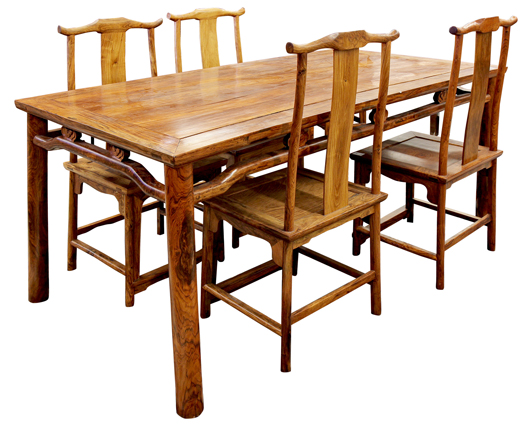 This table and four chairs sold for $179,000 and was one of the 14 lots offered in this collection that realized over $1.1 million. Clars Auction Gallery image.